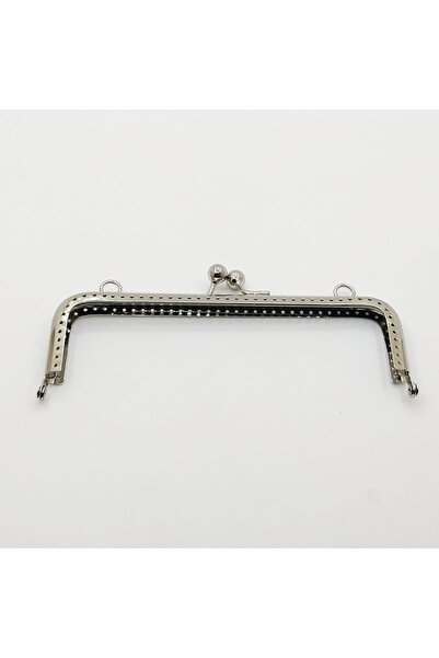 yumakça Çanta ve Cüzdan Klipsi Gümüş Renk Köşeli Model 18 Cm ( ASKILIKLI )