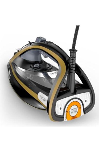 TEFAL Tefal Ultimate Pure FV9865 iron, 3000 W, 250 g/min, 350 ml, automatic shut-off (Black/Gold)