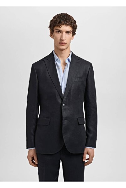 MANGO Man Αμερικανικό κοστούμι 100% λινό slim fit