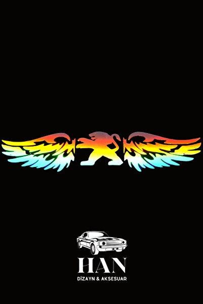 Home PEUGEOT Uyumlu Hologram Kanat Logo Sticker Çıkartma Oto Aksesuar Araba