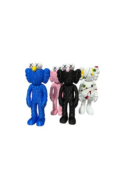 Arsdcraft مجسم مجموعة ديكور مكون من 4 قطع من KAWS - 20 سم - مجموعة خاصة