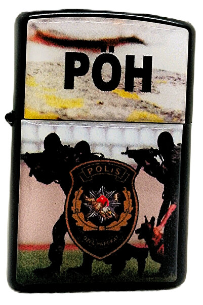 ATA TANITIM Ata Tanıtım yüksek kaliteli benzinli klasik çakmak. Beyaz "POLİS ...