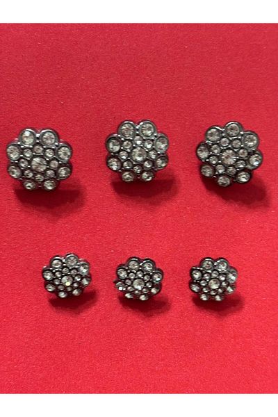 BEİLYS COSMETİCS & ACCESSORY Set of 6 3 Large 2.3cm 3 Small 1.5cm Design Buttons (Bd39)