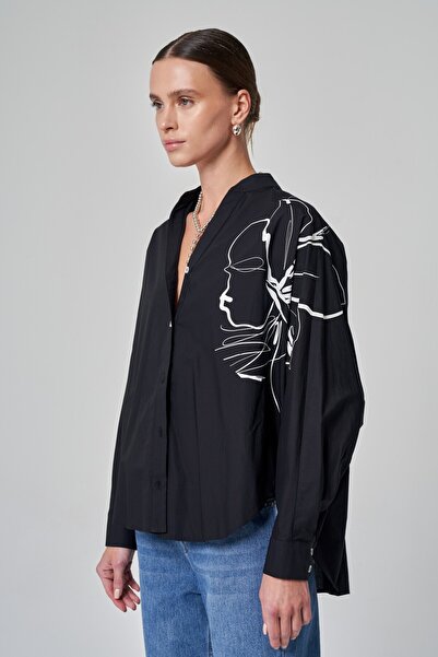 UTOPIAN Oversize Desenli Gömlek