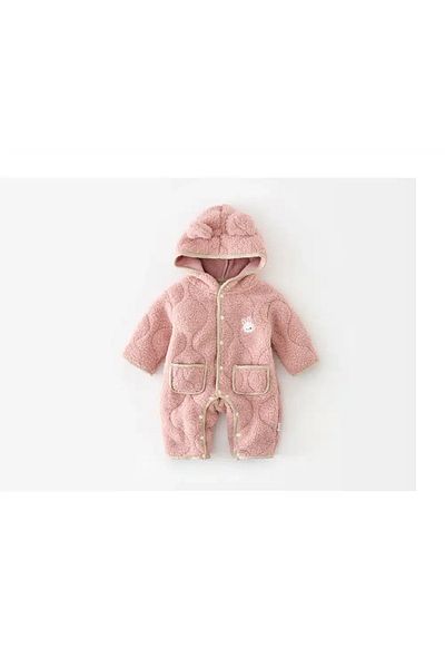 nannie Girls' Pink Fluffy Jumpsuit Sabrina - 18-24 months