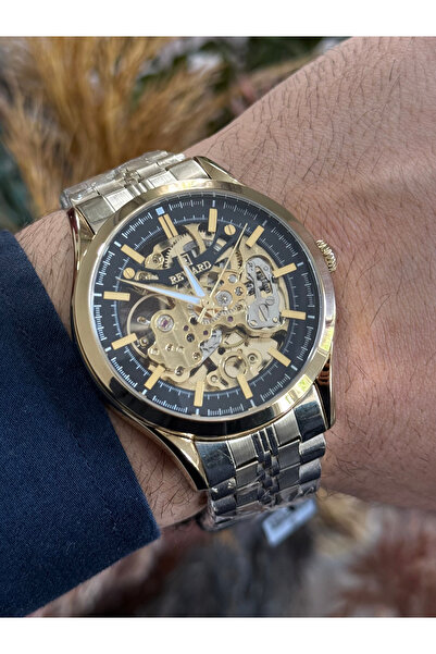 Reward Original 3 Atm Waterproof Automatic Gold Color Steel Band Men Wristwatch