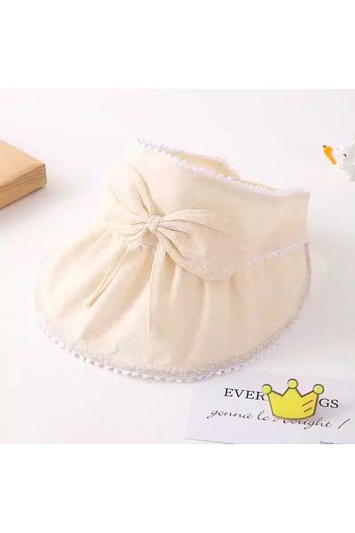 nannie Beige Summer Hat for Girls with Bow