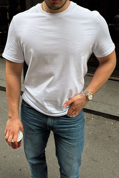 Livio Ferri Ανδρικό μπλουζάκι Regular Fit υψηλής ποιότητας 100% βαμβάκι Basic 24/1