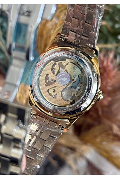 Reward Original 3 Atm Waterproof Automatic Gold Color Steel Band Men Wristwatch