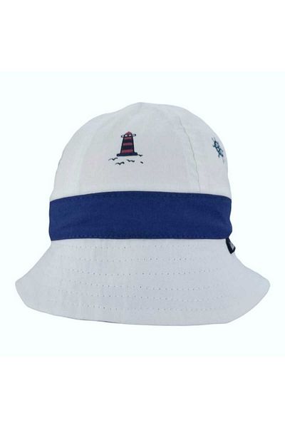 Aware Time Kitti 0-12 Months Men's Lighthouse Printed Baby & Kids Summer Fedora Hat