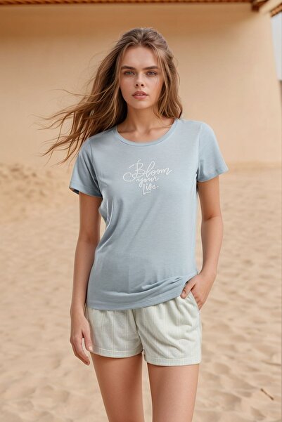 Loule Жіночий комплект піжами з футболкою та шортами (LL.AR01.NE00.TT02)