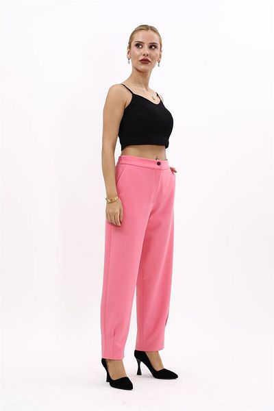 ÖNDER ÖZSOY Large Sizepleated Leg Pants-Pink