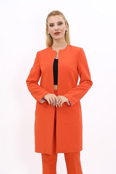 ÖNDER ÖZSOY Plus Size - Straight Jacket-Orange
