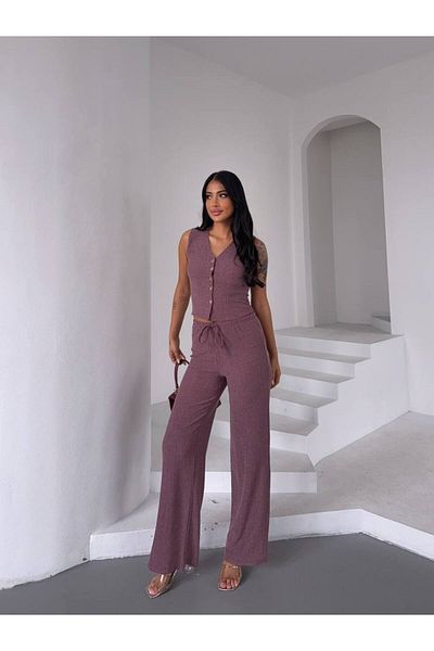ILLE Buttoned Vest Trousers Set