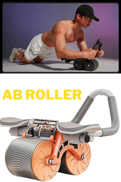 İXOMAN Akıllı Frenli Ab Roller Karın Kası Spor Aleti Fitness Mekik Tekerleği Aleti Spor Egzersiz Tekeri