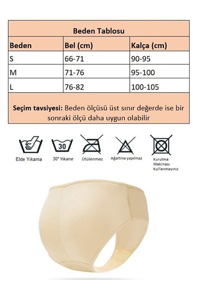 LANGONA Large-showing Silicone Women's Panties - Nude Butt