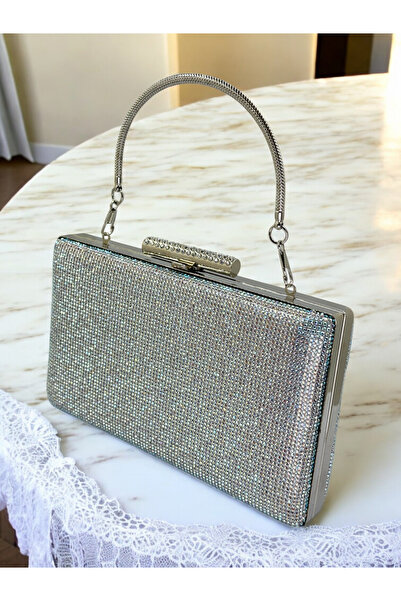 MidStore Silver Janjan Color Two Ways to Wear Fully Stone-Encrusted Metal Han...