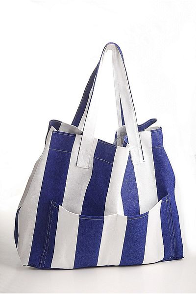 Hedwig Design Geantă de plajă cu 2 buzunare pentru femei / geantă de pânză casual