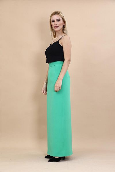 ÖNDER ÖZSOY Bb Size Long Pencil Effect Skirt - Green