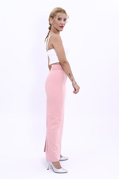 ÖNDER ÖZSOY Plus Sizelong Pencil Skirt-Powder