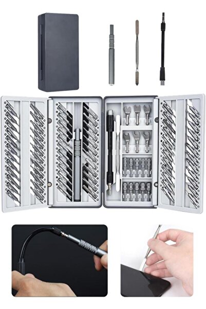 DepoMega 91 Parça Bilgisayar Gözlük Saat Telefon Elektronik Tamir Tornavida Seti Özel Katlanır Kutulu