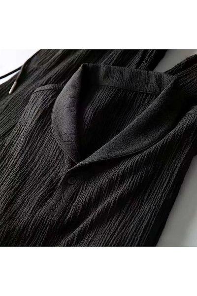 Boi Unisex Summer Wrap Suit - Black and White Breathable Comfortable Casual