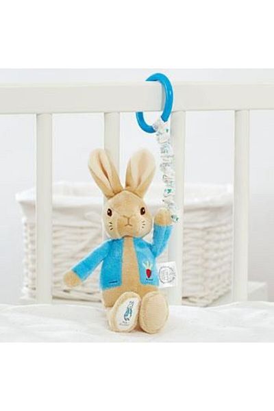 Rainbow Peter Rabbit | Plush attachable toy with vibrations, 22 cm