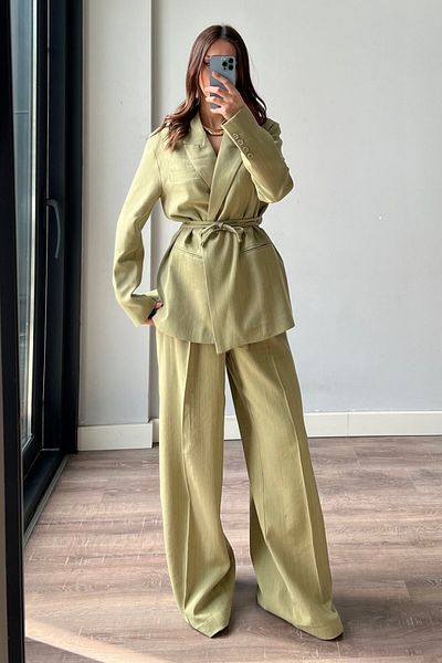 Hello Linen Tie Jacket Set