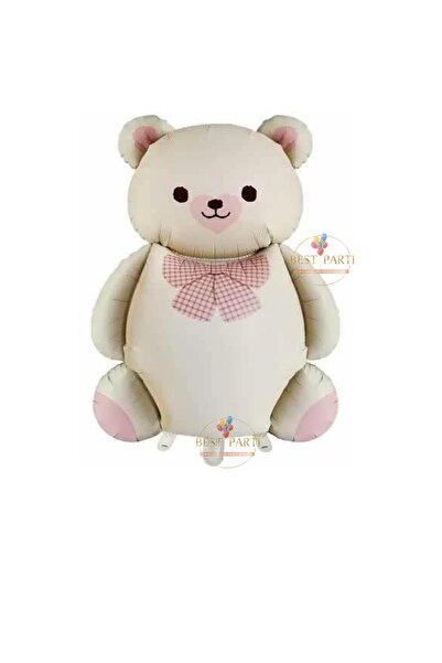 BEST PARTİ DOĞUM GÜNÜ PARTİ SÜSLERİ Best Retro Cream Color Bow Tie Bear Foil ...
