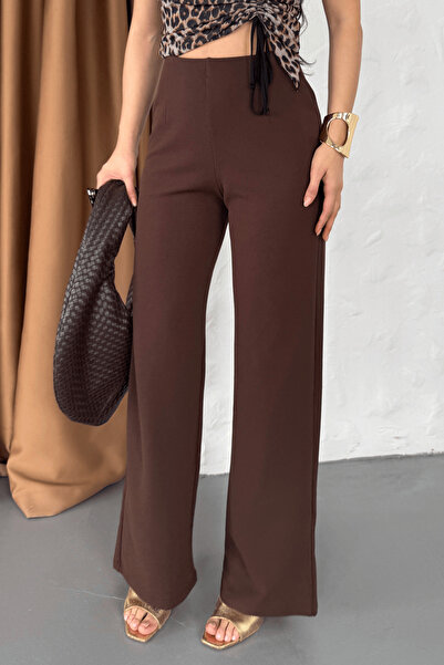 Paw Garage Γυναικείο Ασημί ελαστικό ύφασμα Χωρίς Ζώνη παντελόνι palazzo , 4 Εποχές Κρεπ εφέ σύσφιξης Ύφασμα