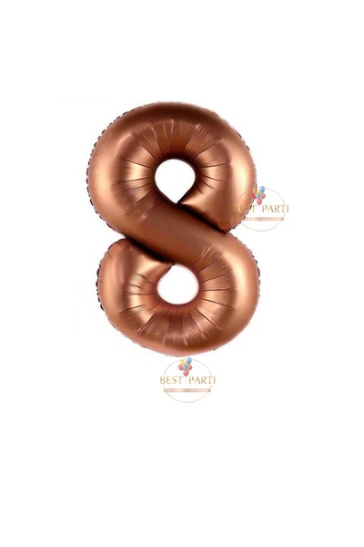 BEST PARTİ DOĞUM GÜNÜ PARTİ SÜSLERİ أفضل بالون من رقائق الفويل البني لمدة 8 س...