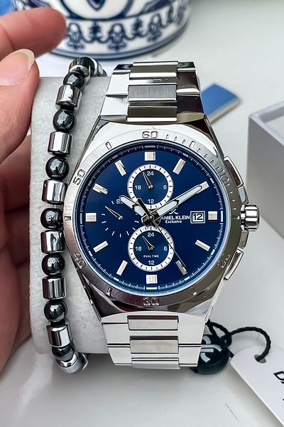 Daniel Klein All Functions Active New Season Men's Steel Watch Bracelet Gift