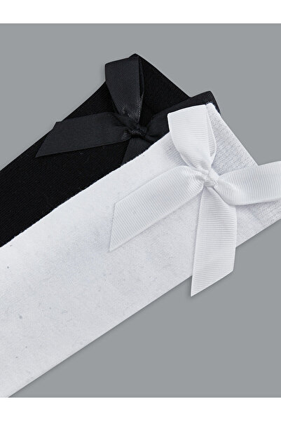 LC Waikiki LCW Kids Fiyonk Detaylı Kız Çocuk Diz Altı Çorap 2'li (W5)