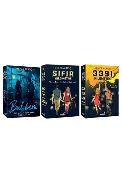 İndigo Kitap Bul Beni + Sıfır Kilometre + 3391 Kilometre 3 'lü Set Karton Kap...