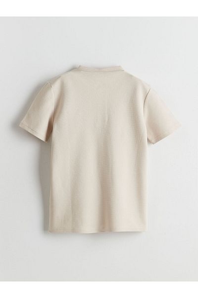 LC Waikiki Tricou pentru băiat cu nasturi cu gât