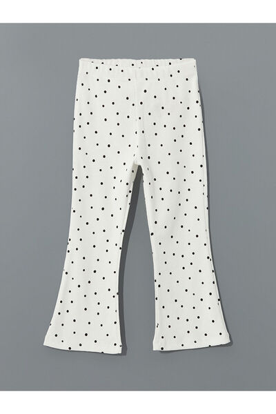 LC Waikiki Colanți evazați pentru fete cu buline cu talie elastică