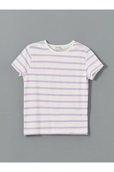LC Waikiki Nevavm Oval Collar Girl's T-Shirt with a Difference