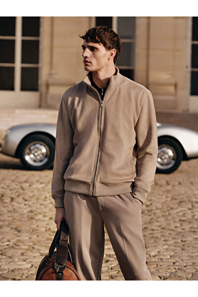 LC Waikiki Özmarka Noul sezon Palton bărbătesc din piele întoarsă cu guler în...