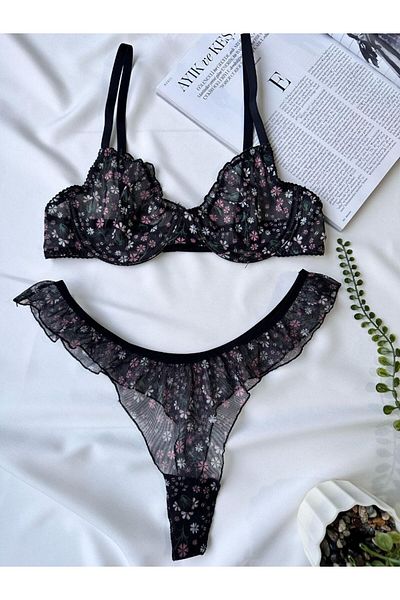 MILANOFOX Floral ρομαντικό Bralet Σετ σουτιέν και στρινγκ (επέτειος, ειδική μέρα)