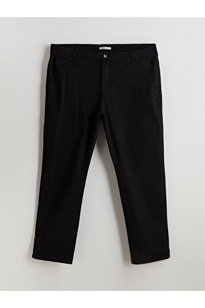 LC Waikiki Guli̇s Gi̇yi̇m Large Size Black Standard Fit Gab Gabardine Cake Ch...