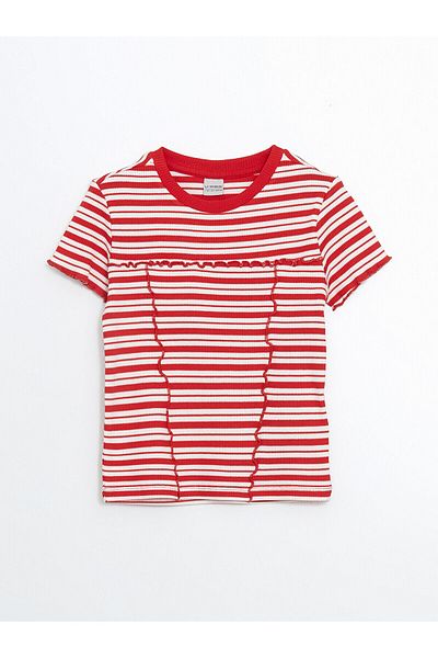 LC Waikiki Tricou Crop pentru fetiță cu gât crew
