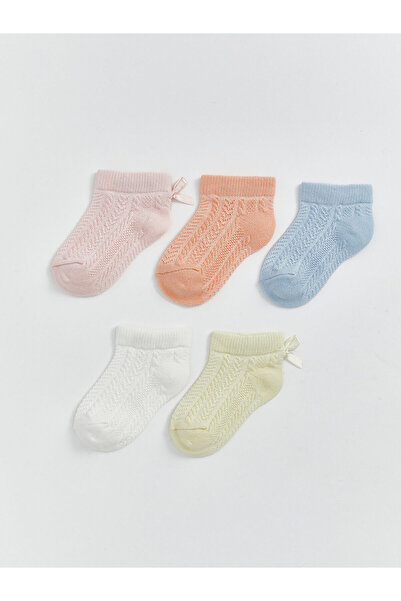 LC Waikiki Peak New Season Basic Baby Girl Booties Socks 5-Pack
