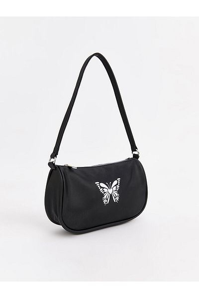 LC Waikiki Butterfly Printed Girl's Baguette Bag