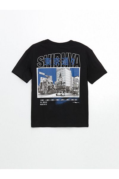 LC Waikiki Μπλουζάκι για αγόρι με στάμπα Tokyo Crew Neck