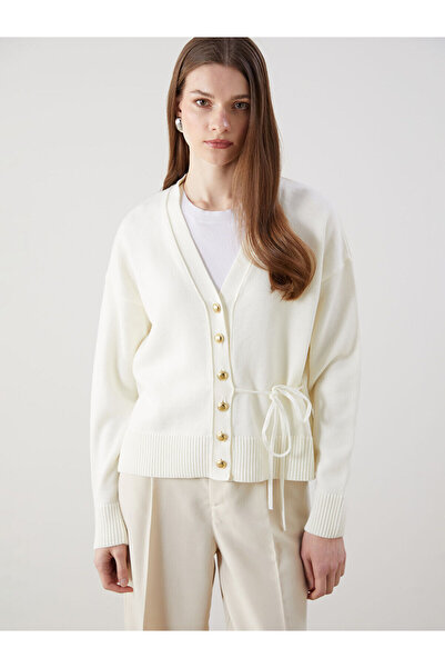LC Waikiki Дамски плетен кардиган с V-образно деколте LCW Modest