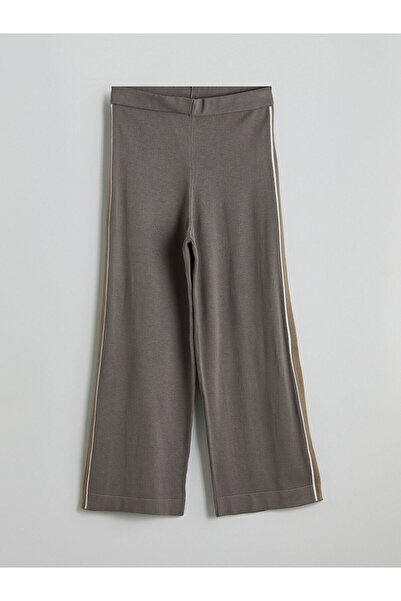 LC Waikiki Peak New Season Elastic Waistband Stripe Detailed Women's Knitwear Trousers