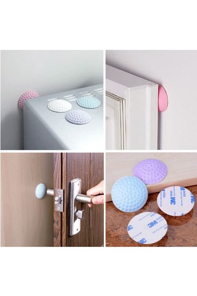 AC BOX Multi-Purpose Silicone Door Wall Protector Bumper 4 Pack