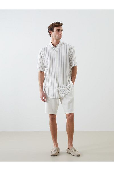LC Waikiki Regular Fit Short Sleeve Striped Men's Shirt