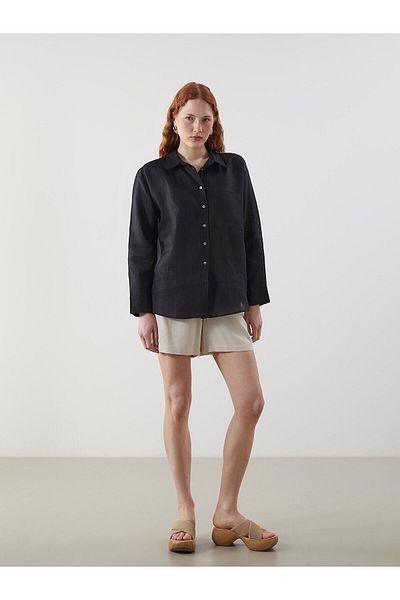LC Waikiki Γυναικείο πουκάμισο Oversize από λινό