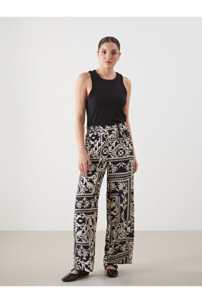 LC Waikiki Peak New Season Patterned Trousers with Elastic Waist